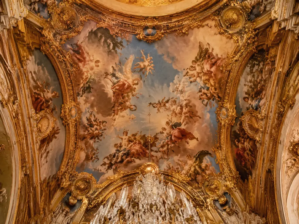 Ceiling frescoes in one of the Private Apartments
